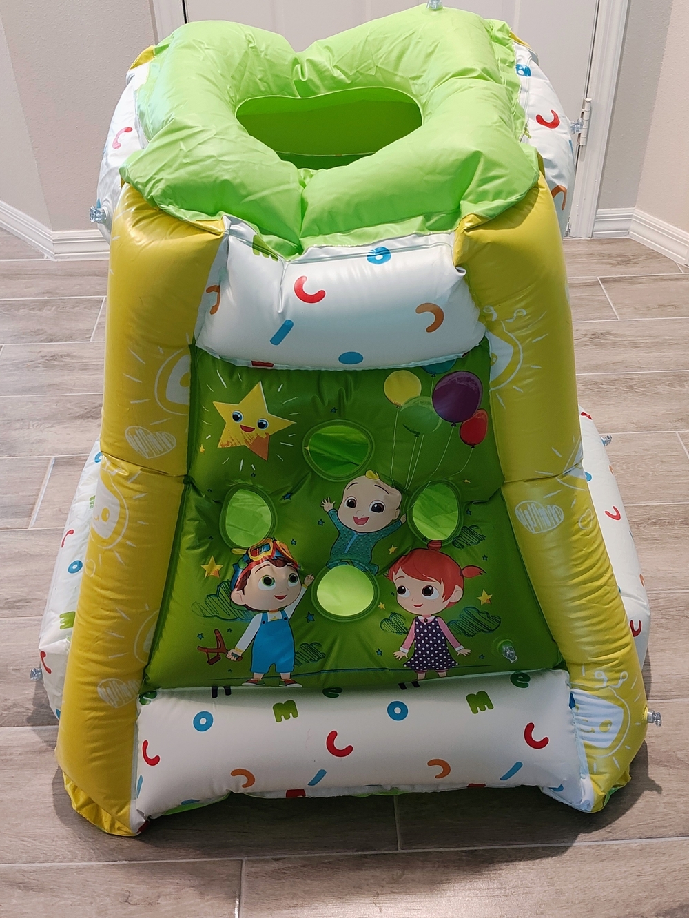 Kids Green Inflatable Swim Float with Cartoon Play Design
